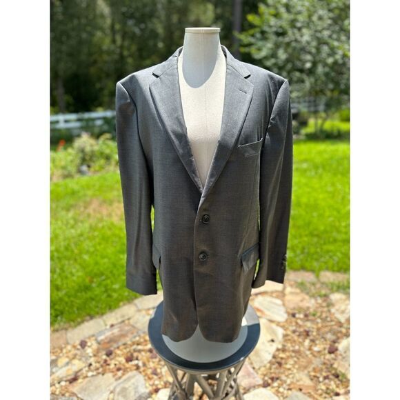 100% Wool Joseph Abboud Blazer Grey 44R - Picture 1 of 12